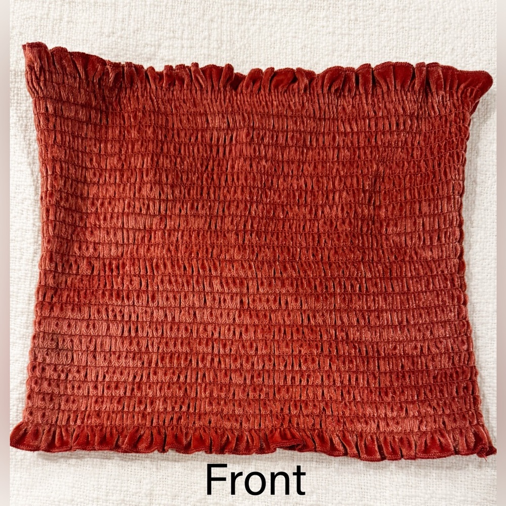 XS Hollister Pink Velvet Cropped Tube Top
